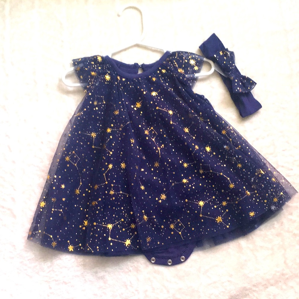 Onesie dress with headband